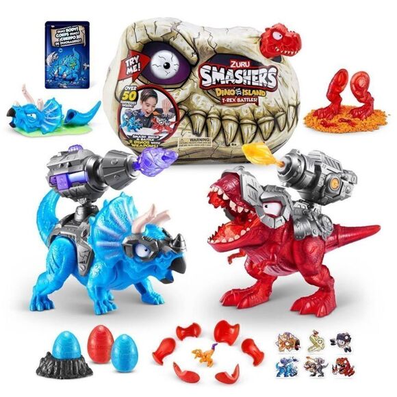 ZURU Smashers Dino Island T-Rex Battles Surprise Mini Figures - Open Box - Picture 1 of 5